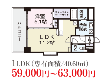 ルームタイプ1LDK-b